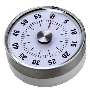 Timer da cucina RIGHT ON TIME II Acciaio inox - Bianco