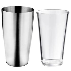 Cocktailshaker BOSTON SHAKER Edelstahl / Glas - Silber