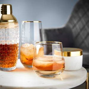Cocktailshaker BAR NOBLE Edelstahl / Klarglas - Transparent / Gold
