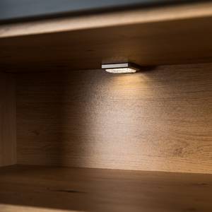 Credenza Leox Illuminazione inclusa - Effetto rovere Artisan / Grafite