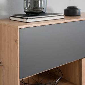 Highboard Leox Inkl. Beleuchtung - Graphit / Eiche Artisan Dekor