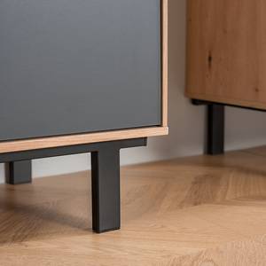 Highboard Leox Inkl. Beleuchtung - Graphit / Eiche Artisan Dekor