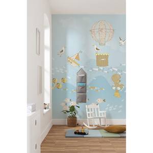 Fotobehang Wavy Venture vlies - blauw/geel