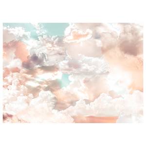 Papier peint Mellow Clouds Intissé - Rose / Bleu