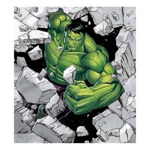 Papier peint Hulk Breaker Intissé - Vert / Noir
