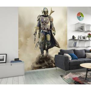 Fotobehang The Mandalorian The Hunter vlies - bruin/zwart