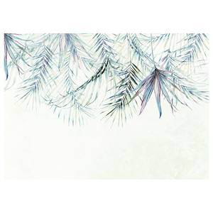 Papier peint intissé Palm Spring Intissé - Vert / Jaune
