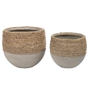 Portavaso Tamim II (set da 2) Fibrocemento - Naturale / Beige