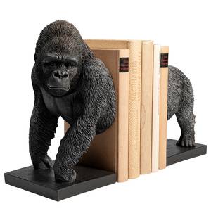 Buchstütze Gorilla (2-teilig) Polyresin - Schwarz