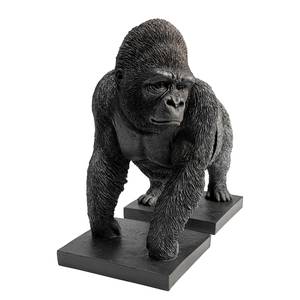 Buchstütze Gorilla (2-teilig) Polyresin - Schwarz