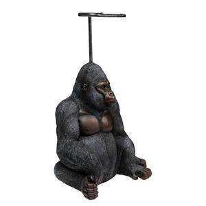 Toilettenpapierhalter Sitting Monkey Polyresin - Schwarz