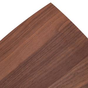 Bijzettafel Sallins fineer van echt hout/metaal - walnotenhout/zwart