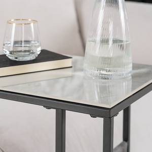 Tavolino Rogerstown Ceramica / Metallo - Bianco / Grigio scuro