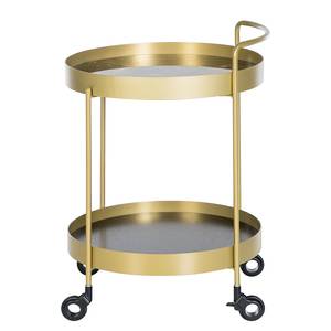Servierwagen Glending Keramik / Metall - Marmor Braun Dekor / Gold