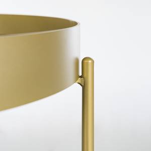 Servierwagen GLENDING Keramik / Stahl - Marmor Braun Dekor / Gold