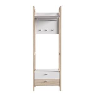 Compacte garderobe Thurles I Sonoma eikenhouten look/wit