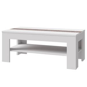 Tavolino da salotto Millquarter Bianco / Effetto quercia chiara