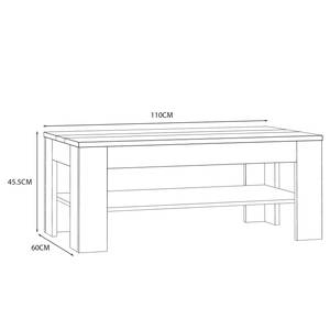 Tavolino da salotto Millquarter Bianco / Effetto quercia chiara