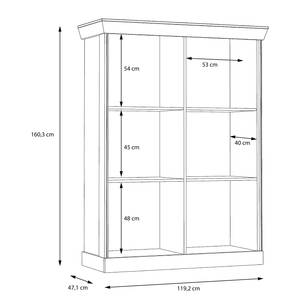 Vitrine Boolamore I Imitation épicéa blanc