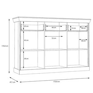 Dressoir Boolamore III eikenhouten look