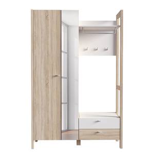 Compacte garderobe Thurles II Sonoma eikenhouten look/wit