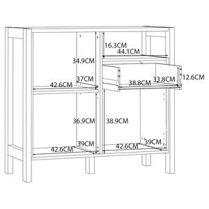 Kast Thurles I Sonoma eikenhouten look/wit