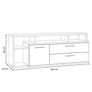Tv-meubel Jördis Eikenhouten look