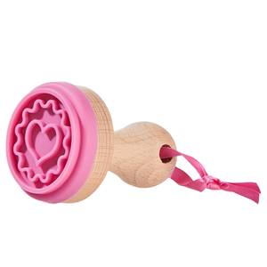 Tampon à biscuits BISCUIT Cœur Silicone / Érable - Rose