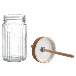 Drinkglas GREEN TASTE transparant glas/bamboe - transparant