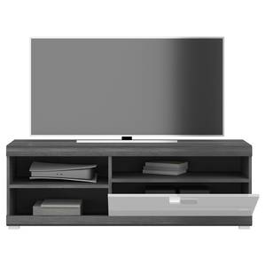 Tv-meubel Sarai II hoogglans wit/grijze eikenhouten look