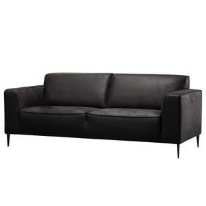 Sofa Chaides (2,5-Sitzer) Antiklederlook - Mischgewebe Bulan: Onyx