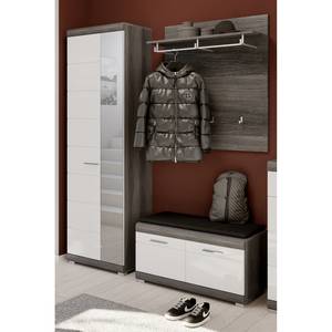 Garde-robe Scout Gris - En partie en bois massif - 167 x 197 x 40 cm