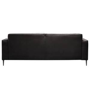 Canapé Chaides (3 places) Aspect cuir vieilli - Tissu composite Bulan: Onyx - Largeur : 228 cm