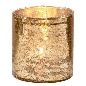 Teelichthalter DELIGHT I Glas - Gold - Höhe: 11 cm