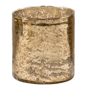 Teelichthalter DELIGHT I Glas - Gold - Höhe: 11 cm