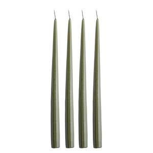 Bougies fines TAPER (lot de 4) Paraffine - Vert