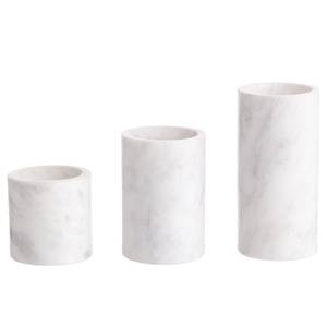 Photophores MARBLE (lot de 3) Marbre blanc