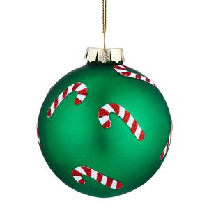 Boule de Noël HANG ON Sucre d’orge Verre transparent - Vert
