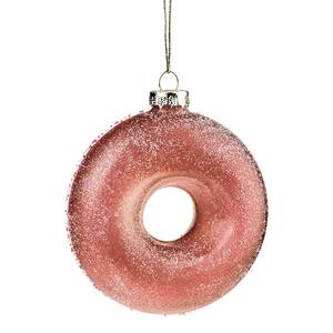Décoration de Noël HANG ON Donut Rose foncé - 9 x 11 x 3.5 cm