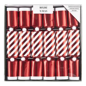 Déco de Noël X-MAS Candy (lot de 6) Papier / Polyester - Rouge / Blanc