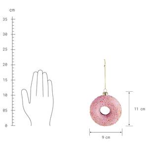 Baumhänger HANG ON Donut Klarglas - Pink