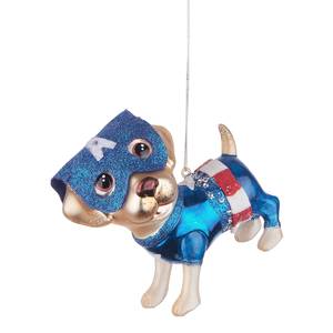 Baumhänger HANG ON Ornament Hund Klarglas - Blau