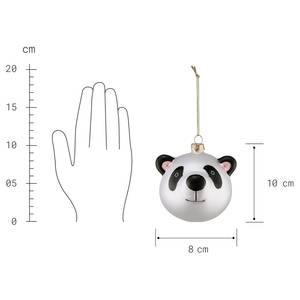 Baumhänger HANG ON Ornament Panda Klarglas - Schwarz / Weiß