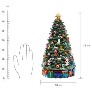 Spieluhr X-Mas XL Weihnachtsbaum Aluminium / Polyester - Grün