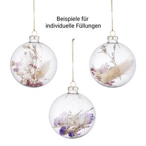 Boule de Noël HANG ON Fleurs séchées II Verre - Transparent