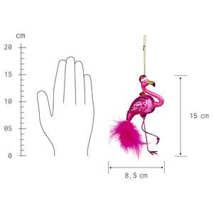 Baumhänger HANG ON Flamingo m. Mütze Klarglas - Rosa