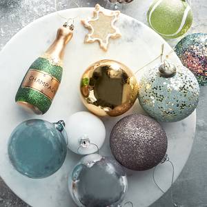Décoration de Noël HANG ON Champagne Verre transparent - Vert