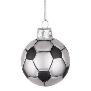 Baumhänger HANG ON Ornament Fußball Klarglas - Schwarz / Weiß