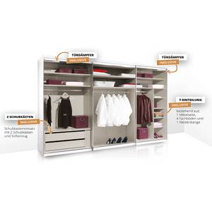 Schwebetürenschrank Sinfonie Plus Typ A Weiß - 298 x 240 cm - Premium - Silber