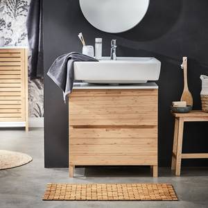 Meuble sous lavabo WHITE SANDS Bambou - Naturel / Blanc